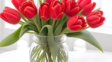 tulips in a vase