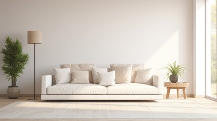 interior with white sofa