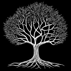 tree silhouette vector	