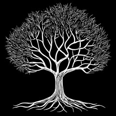 tree silhouette vector	