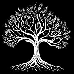 tree silhouette vector	