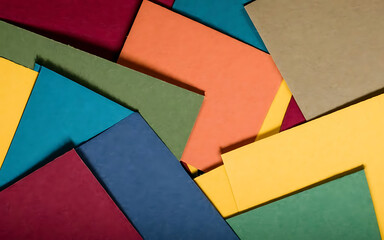 Abstract background made of colored paper sheets can be used as a background
