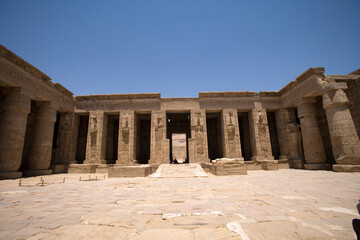 Egypt Luxor Temple of Ramesses IV in Medinet Abu on a sunny autumn day