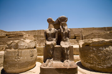 Egypt Luxor Temple of Ramesses IV in Medinet Abu on a sunny autumn day