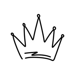 crowns in doodle style