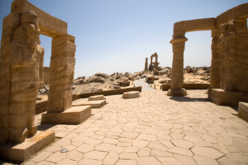 Egypt Aswan Temple New Kalabsha on a sunny autumn day