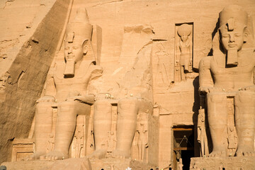 Egypt Abu Simbel temple of Ramesses II sunny autumn day