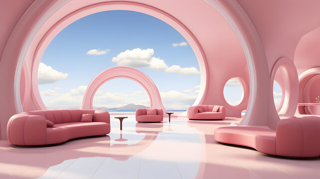 Abstract pastel gradient background for product presentation. Empty with copy space, Blurred backdrop.