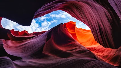 Plexiglas foto achterwand antelope canyon near page arizona - abstract background © emotionpicture