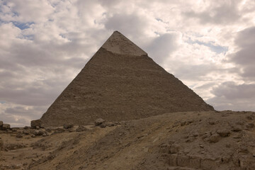 Fototapeta na wymiar Egypt Cairo Giza Pyramid of Khafre on a sunny autumn day