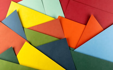 Abstract background made of colored paper sheets can be used as a background