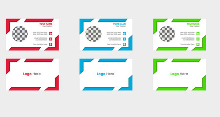 Business cards Modern business cards templates.Business card template design with front and back presentation. modern Luxury Business card design template. business  visiting card design with   compa © MDMursalin