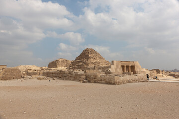 Egypt Cairo Giza pyramids on a sunny autumn day