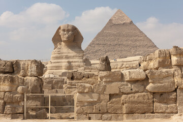 Egypt Cairo Giza Sphinx on a sunny autumn day
