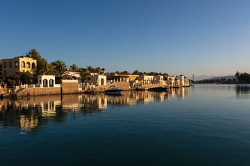 Egypt El Gouna city view on a sunny autumn day