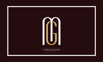 MG or GM Alphabet letters logo monogram