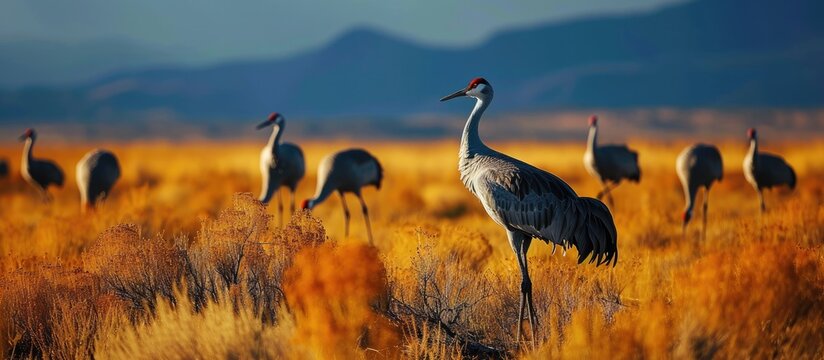 Crane reserve in New Mexico, USA.