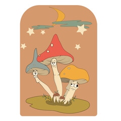 mushrooms in the forest