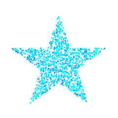 Obraz premium Glittering circles' particle in star. 3d rendering. 