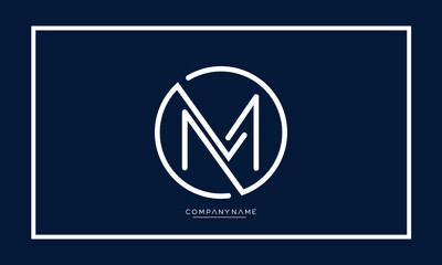 ML or LM Alphabet letters logo monogram