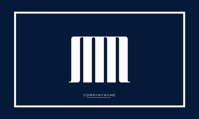 MM or M Alphabet letters logo monogram
