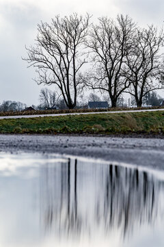 Eslov, Sweden A cloudy Swedish landscape in the region of Skane