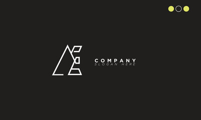 AE Alphabet letters Initials Monogram logo EA, A and E