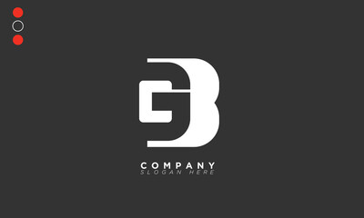 GB Alphabet letters Initials Monogram logo BG, G and B