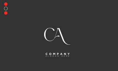 CA Alphabet letters Initials Monogram logo AC, C and A