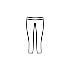 Yoga pants vector line icon illustration