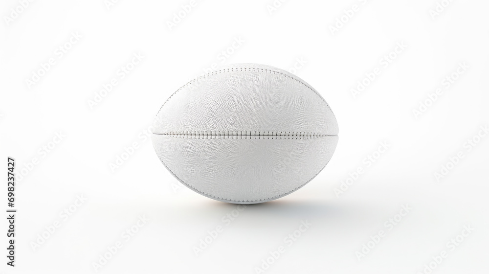 Poster close-up view of white ball resting on smooth white surface. this versatile image can be used in var