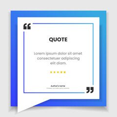 3D bubble testimonial banner, quote, infographic. Social media post template designs for quotes. Empty speech bubbles, quote bubbles and text box. Vector Illustration EPS10.
