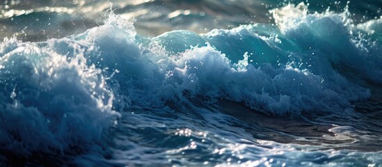 Oceans' turbulent motion. - obrazy, fototapety, plakaty