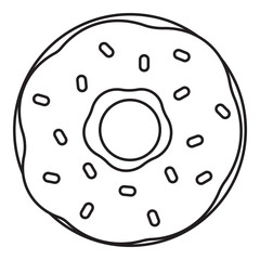 Donut line icon.