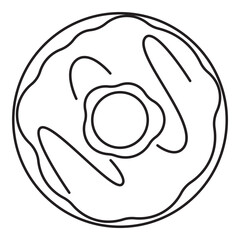 Donut line icon.