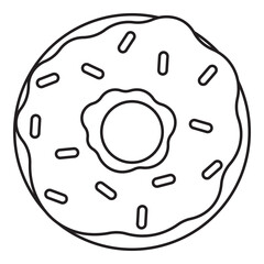 Donut line icon.