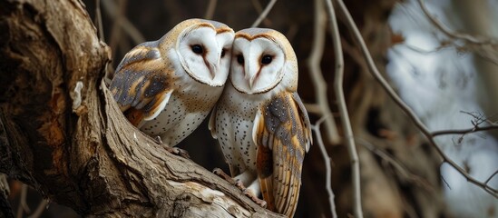 a barn owl couple