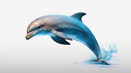 Stunning image capturing dolphin in mid-air as it jumps out of water. Perfect for nature enthusiasts and marine life lovers.