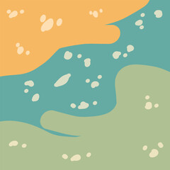 Hand drawn modern Memphis colorful fluid seamless pattern on background.