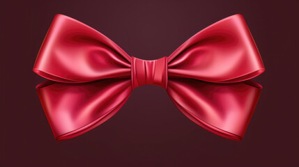 Red bow tie on black background. Perfect for formal occasions or adding pop of color to outfit.