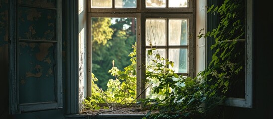 Window within a window, vintage frame in Mathildedal.