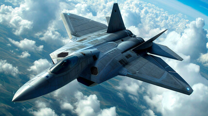Coyote FX Sixth Generation Fighter , in the sky. Generative AI - obrazy, fototapety, plakaty