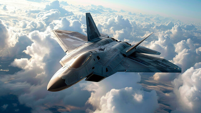 Coyote FX Sixth Generation Fighter , in the sky. Generative AI