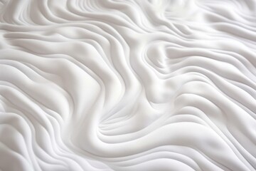 White Textile Background with Ripples. Luxury Surface Texture. Generative AI