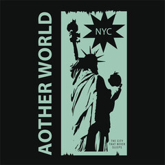 Typographic Vector illustration of new york theme . t shirt graphics