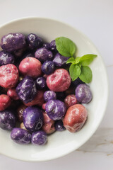delicious multi-colored potatoes for a delicious lunch or dinner