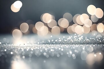 abstract light background, silver glitter, shiny background, bokeh background