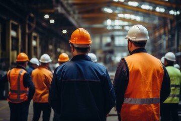 Industrial Workers Overseeing Factory Operations