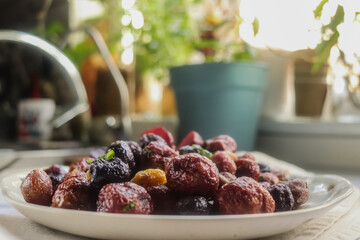 delicious baked multi-colored potatoes for a delicious lunch or dinner
