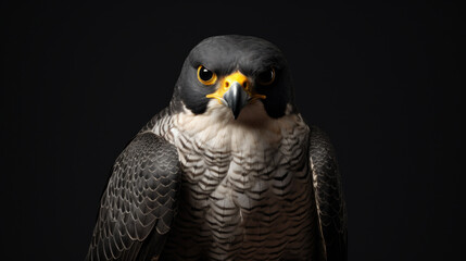 Detailed close-up shot of bird of prey. Perfect for nature enthusiasts and wildlife documentaries.